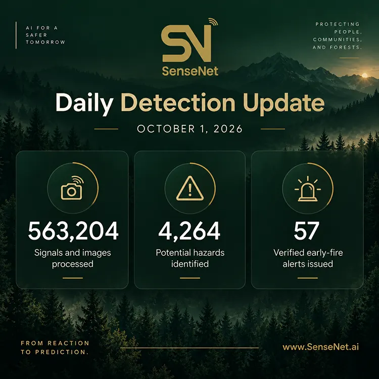 Wildfire detection daily update