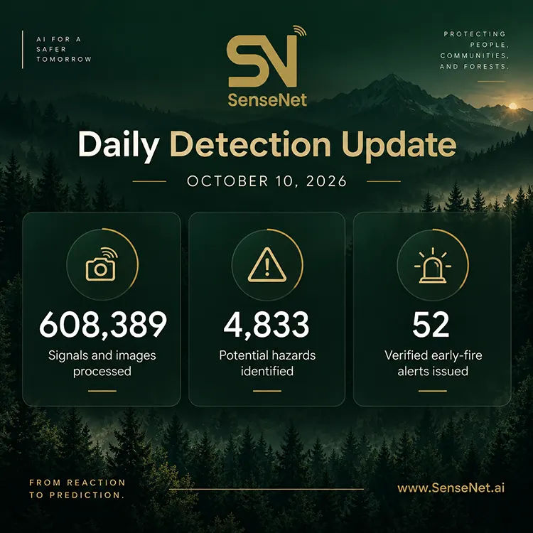Wildfire detection daily update